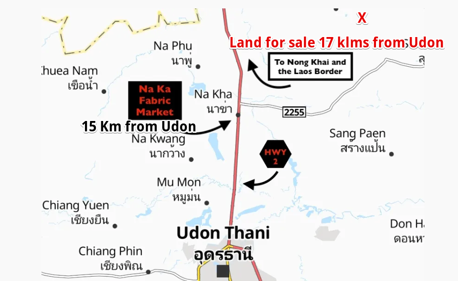 Land for sale in UdonThani from the owners at a fixed price ready to build on